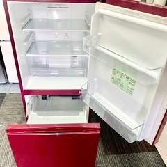 北九州市内配送無料　保証付き 値下げAQR-16H-R 冷蔵庫 ルージュ [157L /2ドア /右開きタイプ]の画像