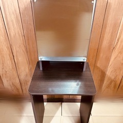 【未使用品】鏡台/ドレッサー/棚付き/鏡