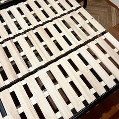 折り畳みベッド すのこベッド セミダブル コンパクト 桐無垢材 折りたたみの画像