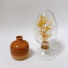 お花の置物と一輪挿し セット