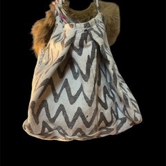 【グルンパ雑貨のWagon】08Handmadeリアルファーのお散歩オウチころりんbagの画像