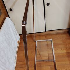 世田谷区近辺配送可能　dinos ディノス Lettre レットル L型ハンガーラック スチール コートハンガー 棚板付き ハンガースタンド 店舗什器 シンプル DJ322の画像