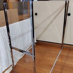 世田谷区近辺配送可能　dinos ディノス Lettre レットル L型ハンガーラック スチール コートハンガー 棚板付き ハンガースタンド 店舗什器 シンプル DJ322の画像