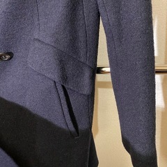 ユニクロ　UNIQLO　スタンドカラーコート　Pコート　ウールコート　ダブルボタン　ウールコレクションの画像