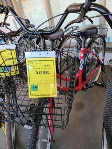 J6559　シティサイクル　ANIMATO　レッド　26インチ　ダイナモライト　★店頭にて試乗可★ 簡易クリーニング済　【リユースのサカイ柏店】　 中古自転車 　流山市  松戸市 我孫子市 鎌ヶ谷市 船橋市 守谷市 取手市