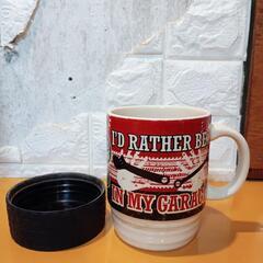 Funny Retro Mug, I'd Rather Be in My Garageの画像