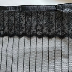 玄関網戸　網戸風カーテン　後付けドア用簡単網戸    黒　1セットの画像