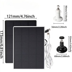 処分価格3,000円→2,000円【051】新品2個パック 屋外カメラ等多機能ソーラー充電パネル - mini-USB＆Type-C対応 ホワイトの画像