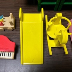 シルバニアファミリー　緑の家具他　人形　まとめ売り　初期　レア　廃盤　昭和レトロの画像