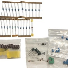 電装系全て ノイズフィルター、リバーブ基板、ICソケット、LED、スイッチ、アナログ モノラルジャック、コンデンサ、抵抗器、Z-91-5-7の画像