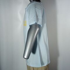 (直接手渡し)【激安】ロゴプリントTシャツメンズ 薄いライトブルーの画像