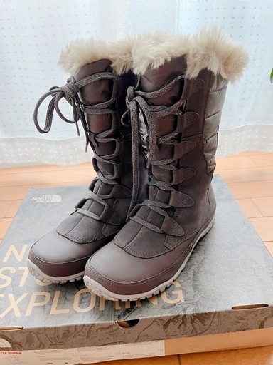 MUPTSE PURNA ノースフェイス　スノーブーツ　24cm グレー　ウォータープルーフ　美品