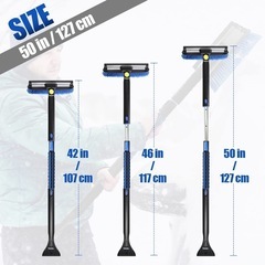 新品⭐️スノーブラシ 拡張可能 アイススクレーパー 伸縮式フォームグリップ 家用 雪かきの画像