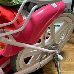 子供、自転車、女の子の画像