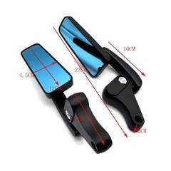 新品未使用　バイクミラー　ローポジション ローフォルム バレン ミラー ブルーミラー 左右セットの画像