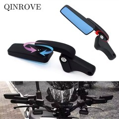 新品未使用　バイクミラー　ローポジション ローフォルム バレン ミラー ブルーミラー 左右セットの画像