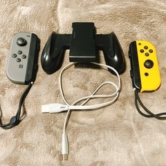 NintendoSwitch ジョイコン オレンジ×グレー　充電...