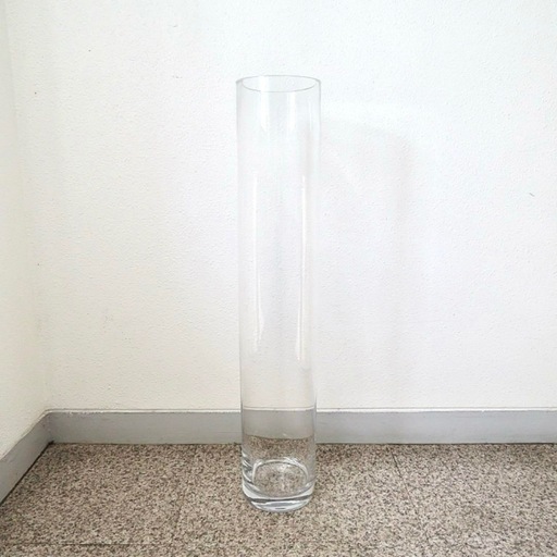 美品 PRIMA購入 フラワーベース ガラス 円柱 φ14,8cm 高さ80cm