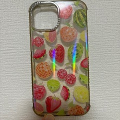 iPhone15 スマホケース　ラメ入り　スイカゲーム