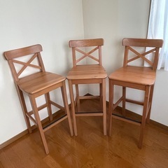 ［お引渡者様決定］IKEA カウンターチェア　3脚