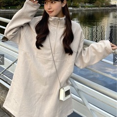 ハーフジップミニワンピースの画像