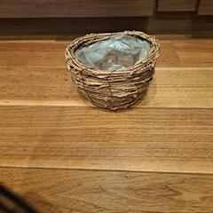 植木鉢カバー　籐製品他　四点セットの画像