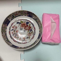 花柄和風陶器皿の画像