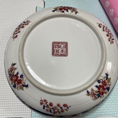 花柄和風陶器皿の画像