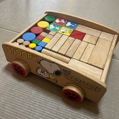スヌーピー積み木の画像