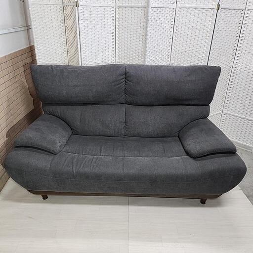 【売却済】2Pソファー ハイバック ダークグレー 美品\n