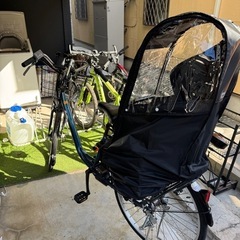 早い者勝ち　電動アシスト自転車　チャイルドシート付　チャイルドシートカバー付