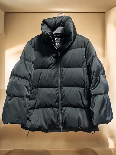 ユニクロ+J 【L】ボリュームダウンジャケットオーバーサイズ　ブラック