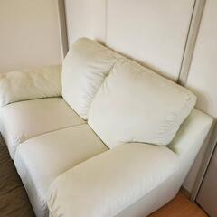 ソファ　2～3人掛け　ホワイト　引き取り限定　譲りますの画像