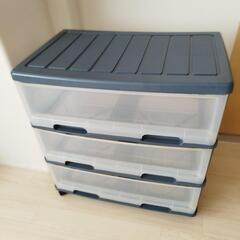 [無料] 3 段ボックス　衣装ケース　キャスター付きの画像