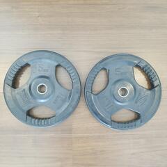 中古ダンベルプレート28mm用　5kgx2　#2