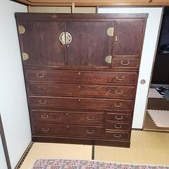 GMHS418○青木産業 江戸 整理箪笥 時代箪笥 5段チェスト 収納家具 洋服タンス 欅材 民芸家具 和家具 和モダン 古民家 レトロ