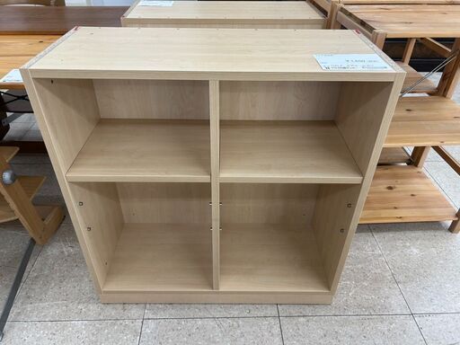 ★ジモティ割あり★  マルチ収納棚 ナチュラル H83×D34×W80 クリーニング済み TJ10582