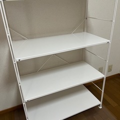 【無印良品】スチールユニットシェルフ・スチール棚セット・ワイド・中