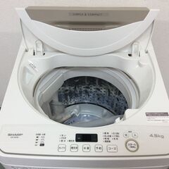 JT10050【SHARP/シャープ 4.5㎏洗濯機】美品 2020年製 ES-GE4D 家電 洗濯 簡易乾燥付の画像
