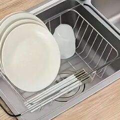 値下げしました！キッチン用品　伸縮式ステンレス製　シンク格納　食...