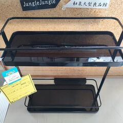 収納　ラック　キッチン雑貨　小物入れ　黒色　ブラック　ジャングルジャングル良品館の画像