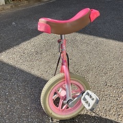 14インチ　一輪車(ピンク色)