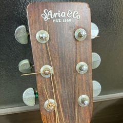K2501-343 Aria アコースティックギター W 200 汚れあり 中古 ケース付きの画像