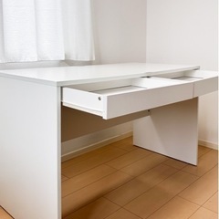 白　机　オフィス　サンワ　120cmの画像