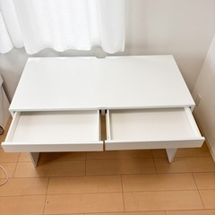 白　机　オフィス　サンワ　120cmの画像