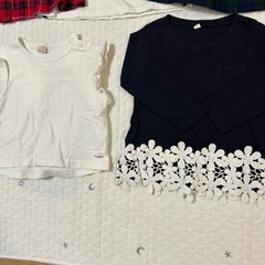 ①女の子90サイズ95サイズ　ワンピースまとめ売り　プティマイン　チャンピオンの画像