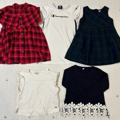 ①女の子90サイズ95サイズ　ワンピースまとめ売り　プティマイン...