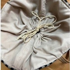 ギンガムチェック トートバッグ カゴバッグの画像