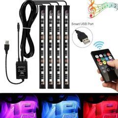 ledテープライト ＬＥＤテープライト usb フットライト フットランプ イルミネーション 車内装飾 足下照明 車内アクセサリー未使用品の画像