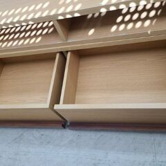 【値下げしました！】J6562　伸縮式TVボード　ナチュラル　クリーニング済み　【リユースのサカイ柏店】　の画像